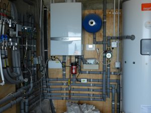 Wiring and boiler installation
